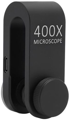 CHICIRIS Telefon -Mikroskop -Objektiv 400X High Definition LED Licht für Smartphone Biologie Universal Aluminiumlegierung