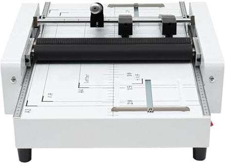 Machine à plier le papier 60 W, imprimeur de livrets A3, relieuse et plieuse avec panneau visualisation 14,8 x 21 42 cm Utilisation au bureau et à l'école