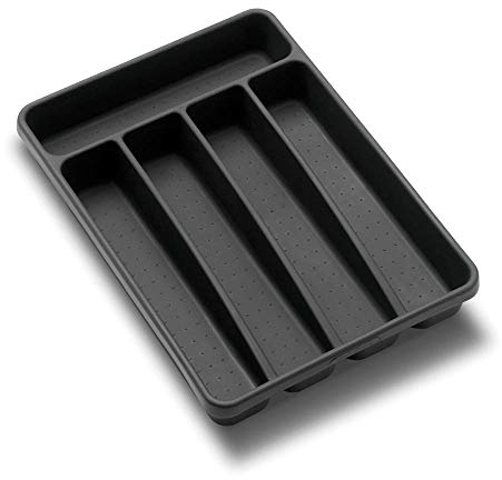 madesmart Value Mini Silverware Tray - Granite | Value Collection | 5-Compartments | Kitchen Cutlery and Flatware Organizer |Easy to Clean | BPA-Free