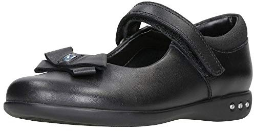 Clarks Prime Skip, Girls' Ankle-Strap, Black (Black Leather), 7 Child UK (24 EU)