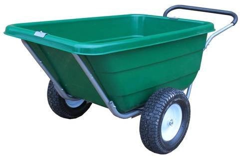 Bristol Tool Company Large Green Wheelbarrow – 300L Capacity, 250kg Load, Pneumatic Wheel | Garden Trolley for Outdoor Use