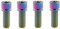 Yaruijia Titan-Bolzen M7 x 20 mm M7 x 25 mm Innensechskantschrauben mit Unterlegscheibe für Fahrradteile, 4 Stück (M7 x 25 mm, Regenbogen)
