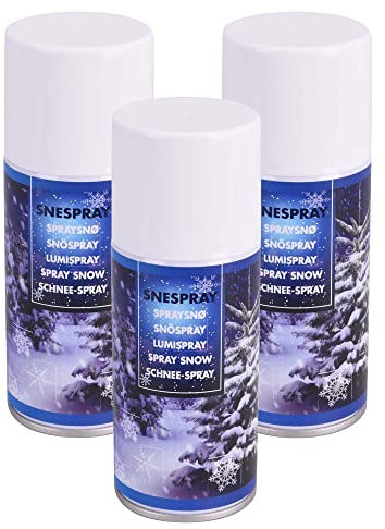 3 tlg. Set Schneespray zum Dekorieren 3 x 150 ml - Dekospray - Dekoschnee - Kunstschnee