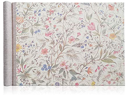 FAIRklemmt Klemmbinder Primavera Naturleinen, A4 QUER Multicolor mit Goldakzenten