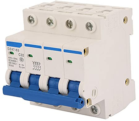 DZ47-63 32A 400V disjoncteur 4 pôles résistant au feu et à la corrosion réseau rural pour la décoration de la maison et la construction technique