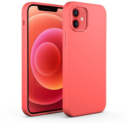 N NEWTOP Custodia Cover Compatibile per iPhone 12 Mini (5,4 Pollici), Ori Case Guscio TPU Silicone Semi Rigido Colori Microfibra Interna Morbida (Arancione)