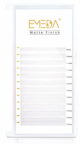 Extensions de cils blancs EMEDA Cils plats Extensions de cils colorés blancs clairs 0,07 mm D Curl 9-15 mm Mixte Mat Individuel Utiliser des extensions de cils (0,07 mm D 9-15 mm blanc)
