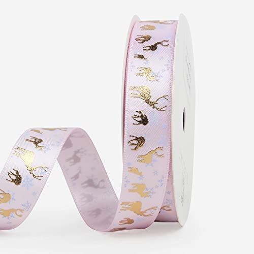 Geschenkband Ribbon Band Schleifenband Bänder Zum Basteln Bandkuchen Backenzaun Ribbon Band Handmade Diy Material Seidengürtel Geschenk Geschenkbox Verpackung Hochwertiges Band-Braune Hirsche