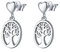 Lydreewam Arbre de Vie Ovale Boucles d'oreilles Pendantes pour Femme Argent Sterling 925 Coeur Amour Boucles d'oreilles, Fête des mères Boite Cadeau Emballée