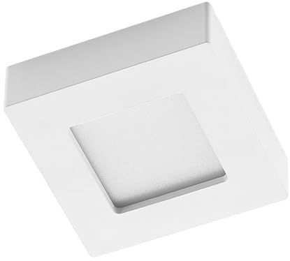 PRIOS LED Deckenleuchte Alette (Modern) in Weiß aus Aluminium (1 flammig,) - Lampe Deckenlampe Badezimmerleuchte