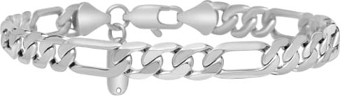 Nautica Pulsera para hombre - Pulsera de cadena de eslabones Figaro, 8 IN