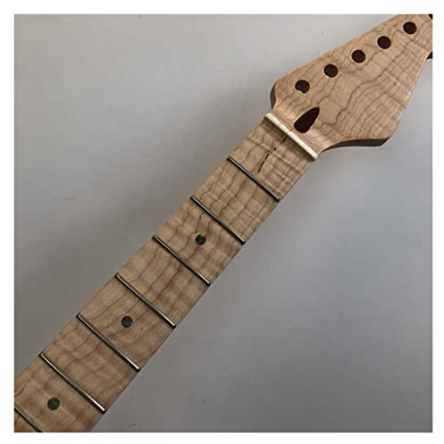 Ahorn-Gitarre-Hals 22 Bünde 25.5inch Fingerboard Abalone-Punkte Natürliche Gitarre-Teile DIY. E-Gitarrenhals