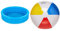 Intex Inflatable Paddling Pool - Crystal Blue, 3 Ring, 1.14m x 25cm & Glossy Panel Beach Ball - Diameter 51cm
