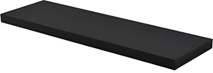 Acomoda Textil – Estantería para Pared 3 Diferentes Tamaños. Balda Flotante Decorativa de Madera con Fijación Invisible, Estante para Dormitorio, Cocina, Baño y Oficina. (Negro, 25x22,8x3,4 cm)