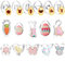 16Stück Ostern Ausstecher Ausstechformen Set, Osterhasen Keksausstecher Plätzchenform, Hasen Ausstechform Plätzchen, Plätzchenformen Küken, Cookie Cutters Möhrchen, Ei Plätzchenausstechform,