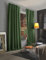 HOMEbasics 85970 | Akustikvorhang ACUSTICO mit Dim-Out-Stoff, Farbe:Oliv, Größe:245 x 135 cm