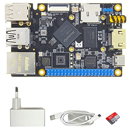 youyeetoo LubanCat 1S Singal Board Computer - Like Raspberry Pi Form Factor - Onboard GbE x1,HDMI 2.0, Mini PCIe Support WiFi,4G LTE - Android Debian Ubuntu for AIoT Robotic - 4GB RAM&32GB TF Card