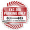 Hardhat Aufkleber und Abziehbilder Exc 200 Parking Only Lustige Aufkleber 10 Stück Stoßstange Aufkleber Lustige Bar Dekor (Größe: 6 x 9 cm)