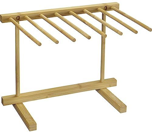 Westmark Nudeltrockner Leonardo – klappbarer Nudelständer zum Trocknen von selbstgemachter Pasta, nachhaltiger Pastatrockner mit Spezialbeschichtung – Bambus