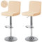Levoberg Bezug für Barhocker, mit Rückenlehne, wasserdicht, Bezug für Esszimmerstühle, drehbar, dehnbar, 2-teilig, Beige-Gelb