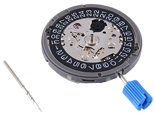 Qutsvosh NH35 Uhrwerk Uhrwerk Hohe Genauigkeit Datum bei 3 Datumsrad 24 Juwelen Automatischer Selbstaufzug Schwarz, Modern