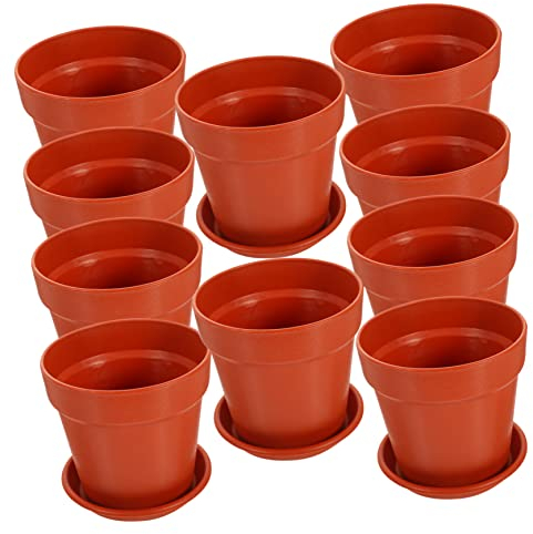 INOOMP 10 Sätze Blumentopf aus Kunstkeramik Krawatten für den Außenbereich Sukkulententopf Blumentöpfe plastikblumen im Topf Anlage Blumentopf Pflanzen Garten Blumentopf grüner Dill pp