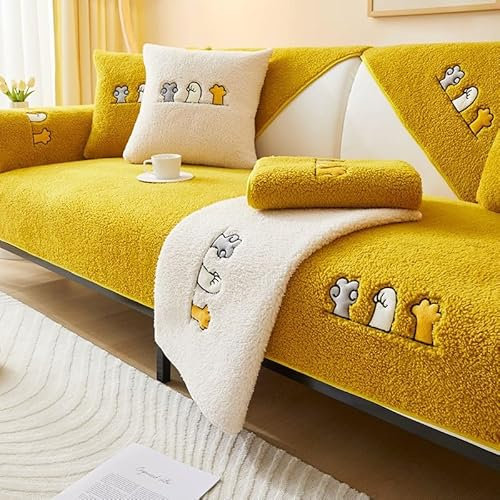 sofabezug U form eck L form,sofa überzug Geeignet für 3 /4/2/1Sitzplätze couch überzug Rutschfester sofa cover Schutz vor Kratzern für Katzen und Hunde sofadecke(A-1,110x180cm)