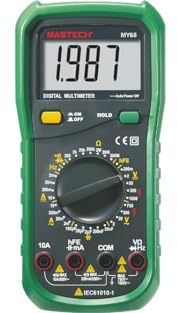 MASTECH MY61 MY60 MY62 MY63 MY64 MY65 MY68 MY6243 Professionelles AC/DC-Multimeter Elektrisches Handmessgerät Digitalmultimeter Voltmeter Taschenmultimeter (MY65)