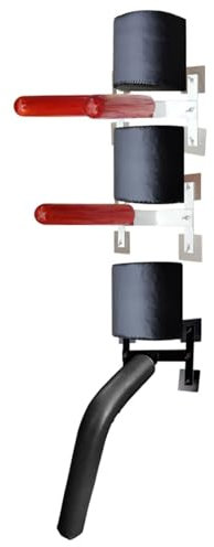 EXCLURA Wing Chun Holzpuppe Wing Chun Dummy Holzarme & Federbein, Traditionelle Wing Chun Holzpuppen-Wandhalterung, Trainingspuppe aus Holz für Den Kampfsport