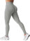 ZAAYO Damen Sport Leggings Nahtlose Scrunch Butt Leggings High Waist Booty Lifting Po Push Up Gym Sporthose Hellgrau S
