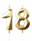 mciskin Gold 18th Birthday Candles, 3D Number 18 Candles for Cake, Girls Boys 18th Birthday Decorations,Pearl Gold Candle Cake Topper Decorations for Birthday Party Weddings Anniversary Supplies