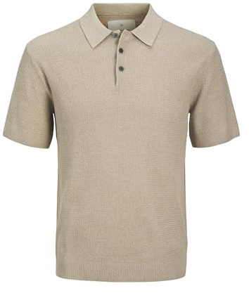 JACK & JONES Male Gestricktes Polo Einfarbig Gestricktes Polo