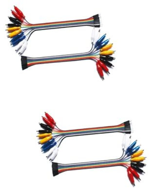 ULTECHNOVO 2pcs Pin Clip to Jumper Wire Breadboard Wire Connector Electrical Cable Clip for Printing