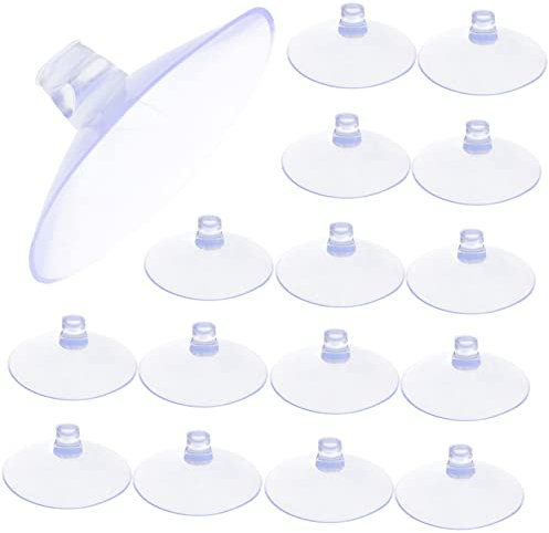 TINEASUR Ventose Per Vetro e Plastica Trasparenti Senza Ganci, Diameter 5 Cm, Riutilizzabili e Ad Alta Capacità Di Carico, Set Da 50 Pezzi Per Decorazione Casa e Superfici Lisce