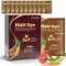 Hair Dye Shampoo 3 en 1 champu canas, 10PCS Hair Color, Champú Color Tinte Pelo Champu Canas Instantáneo, Champú para Teñir el Cabello Negro Natural para Hombres y Mujeres (Marrón castaño)
