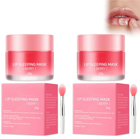2PCS Lippenmaske Feuchtigkeit, Lippenschlafmaske Gel, Feuchtigkeitsspendende Lippenmaske, Feuchtigkeitsspendende Lippenmaske Aufhellung von Lippenfältchen und Lippenpflege