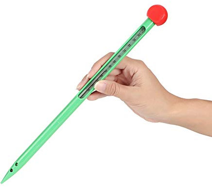 Gartenthermometer, Bodentemperatur-Testgerät -10–110 ℃, Keine Batterie, Hohe Genauigkeit, für Garten-Rasen-Bauernhofpflanzen mit Glasstab-Thermometer, Verwendung Im Innen- und