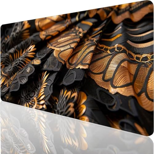 YALNSENN Gaming Mouse Mat Large Mouse Pad 600x300x3mm Washable Laptop Desk Pad, Japanese Keyboard Pad, Non-Slip Rubber Base Desk Mat for MacBook, PC, Laptop, Office black emperor E-Q