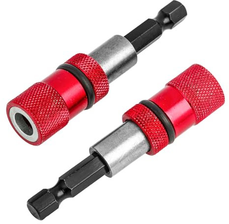 2pcs Magnetico Portapacchi con fermata di profondità di vite regolabile, Asta Esagonale 1/4, Inclusi Punte per Cacciavite PH2,Adatti per Cartongesso, in Acciaio Cromo Vanadio