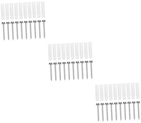 OUNONA 30sets Tv Mounting Hardware Kit Concrete Wall Anchors Tv Wall Mount Screws Set for Drywall