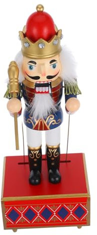 ETHZZLE European Style Nutcracker Music Box Hand-painted Design Xmas Decoration for Homes Hotels Offices Creative Holiday for
