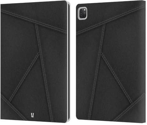 Head Case Designs Charbon De Bois Collection Patchwork - Denim Étui Portefeuille en Cuir Compatible avec Apple iPad Pro 12.9 2020/2021/2022