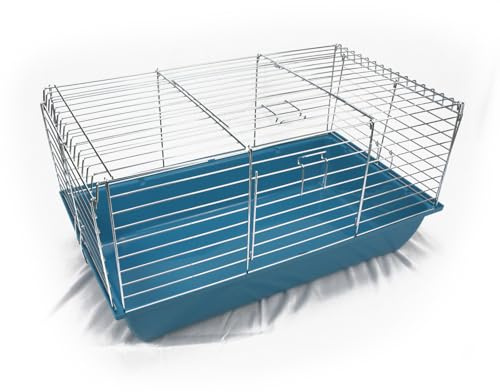 ZooPaul Hasenkäfig komplett mit Gitter 78x47x37cm (Petrol)