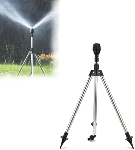 Drehbarer Stativ-Sprinkler, Sprinkler für Rasen, Wassersprinkler für Garten Landwirtschaftliche Bewässerung, Teleskop-Schlag-Stativ-Sprinkler, für Großflächen-Hof, Garten, Rasen