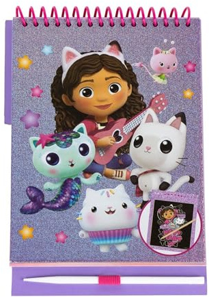 Gabby's Dollhouse Magisches Notizbuch mit Stift und wiederverwendbarem Papier – Kreatives Zeichen- und Schreibheft für Mädchen und Gabby's Dollhouse-Fans
