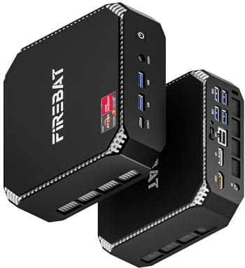 FIREBAT Mini Gaming PC Ryzen7 7735HS【A6】8C/16T, Up to 4.75GHz 54W, AMD Radeon 680M Graphics, USB-C, WiFi6/BT5.2/2.5G LAN, 16GB LPDDR5 RAM, 512GB PCIe SSD, Student/Home/Business Small Desktop Computer
