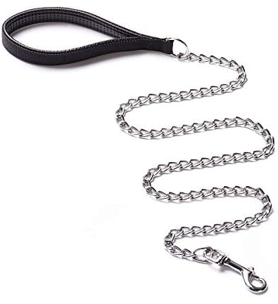 CtopoGo Hundeleine Metall Leine, PU-Leder Griffe, Rollleinen, Übungsleine, Trainingsleine, Hundeleine Für Große Mittlere Schwere Hunde