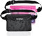 iVoler [2 Pezzi Borsa Impermeabile Custodia Impermeabile con Cintura Vita per Cellulari, Fotocamera, Portafoglio, Sacca Impermeabile Marsupio per Sport Pesca Vela Escursione (Nero+Rosa)