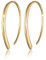 Elli Creolen Silber 925 Vergoldet 24K Frauen Kreolen Damen Ohrringe Gold Farbe Offen Oval Durchmesser 15-23mm Hoops 0312951117