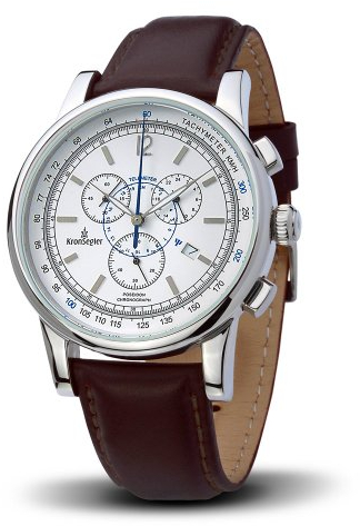 Kronsegler Poseidon Chronograph Stahl - Weiss